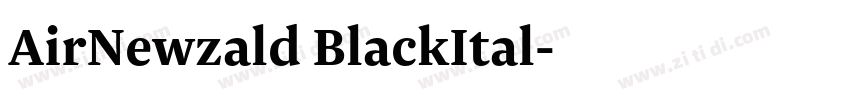 AirNewzald BlackItal字体转换